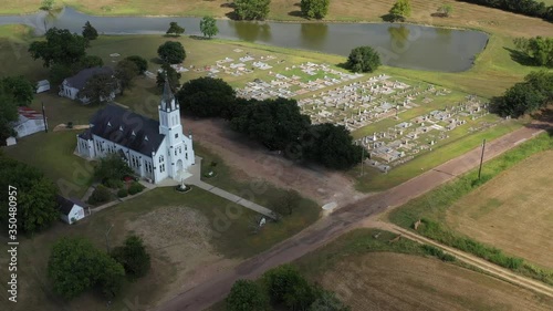 Rural Catholic Church and cemetery, Ammansville, Texas, USA photo