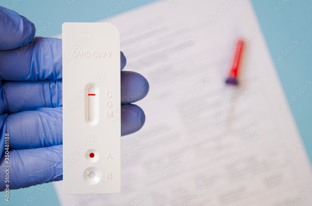 Negative test result by using rapid test for COVID19, quick fast