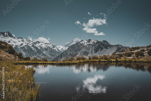 Mount Cook lake reflection. © balousekk