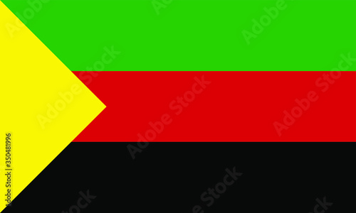 Azawad flag vector illustration. Azawagh symbol. Part territory of Mali country, state in Africa.