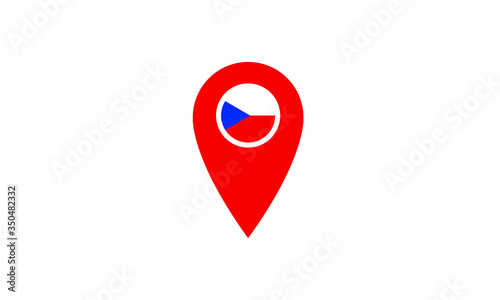 Czech republic / Czechia Location pin map navigation label symbol