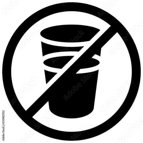 No water icon, ramadan festival related vector