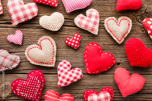 Collection of valentines day ornaments