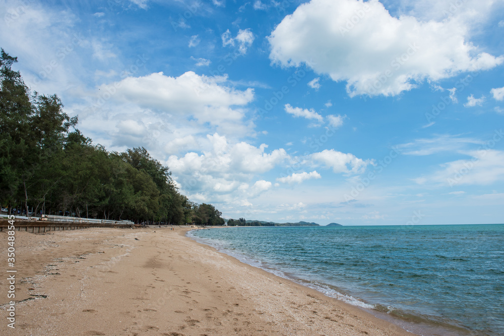 Landscape of beach or seashore with cloud sky Landscape of beach or seashore with cloud sky