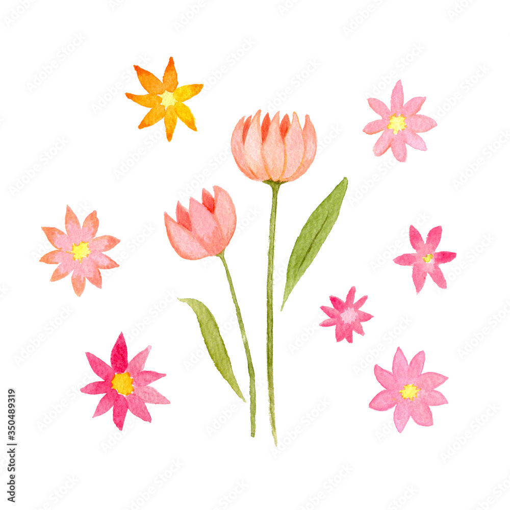 水彩 イラスト 花 水彩 イラスト 花