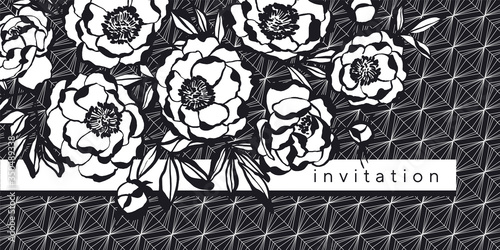 Elegant peony flowers decor...