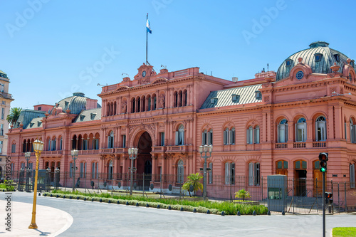 Buenos Aires, Argentina, Pink Palace.
 On the May square of Buenos Aires is the Presidential Palace, the Pink House or in Spanish, Casa Rosada. This is the working building of the government