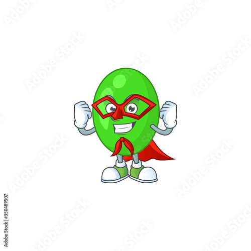 Tetrad cartoon drawing concept performed as a Super hero
