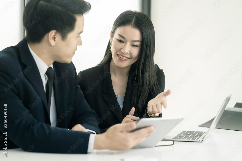 Corporate business team discussing together in conference room during meeting at office. Teamwork and power successful meeting workplace concept. Corporate business team discussing together in conference room during meeting at office. Teamwork and power successful meeting workplace concept.