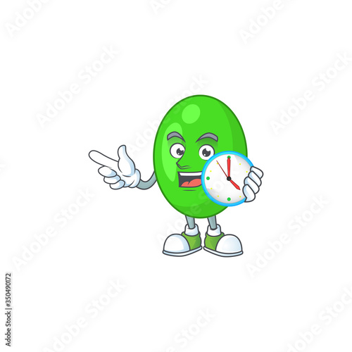 cartoon drawing concept of tetrad with a circle clock