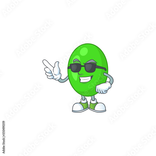 Super cool tetrad cartoon drawing style wearing black glasses