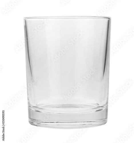 Glass Cup isolated on a white background close-up.