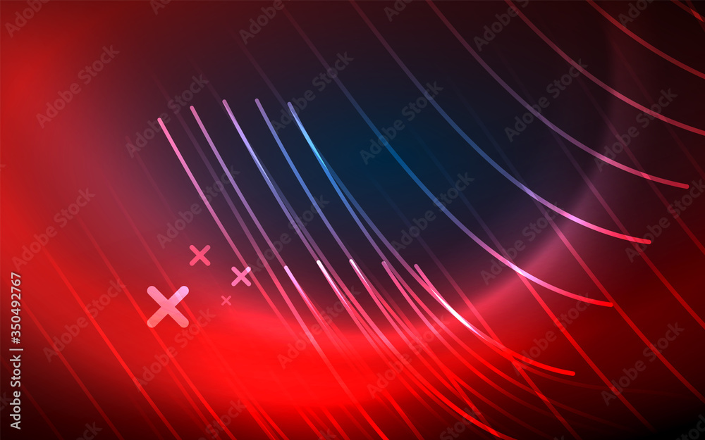 Fototapeta premium Abstract background - blue neon line design for Wallpaper, Banner, Background, Card, Book Illustration, landing page