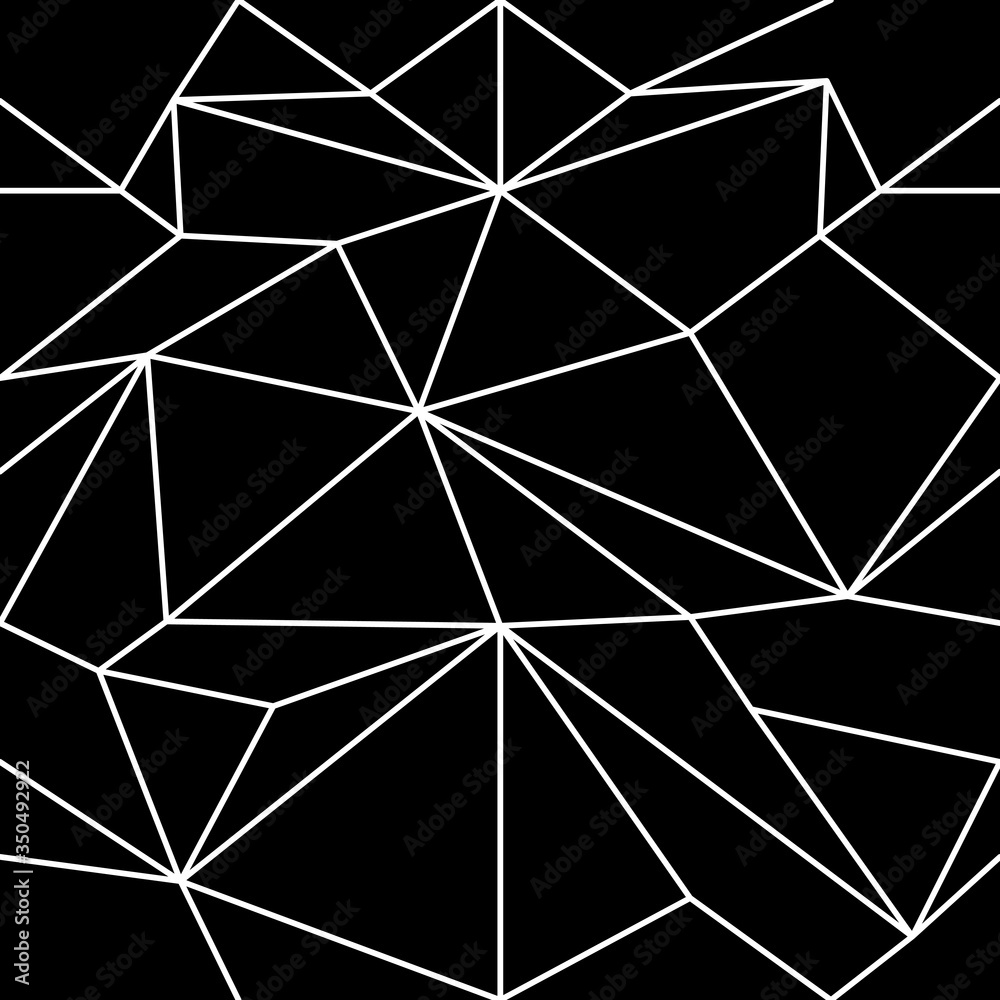 Abstract black polygonal seamless pattern with white lines.To see the other vector geometric backgrounds , please check Abstract Polygonal Backgrounds collection.