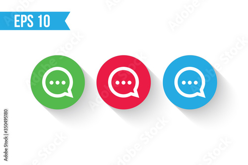 chat button icon / message button for websites / applications