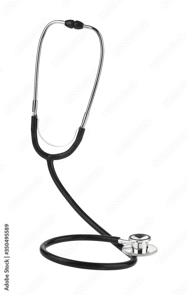 Stethoscope isolated on a white background close-up. Stethoscope isolated on a white background close-up.