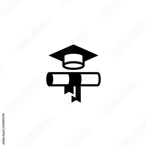 University vector icon in black solid flat design icon isolated on white background