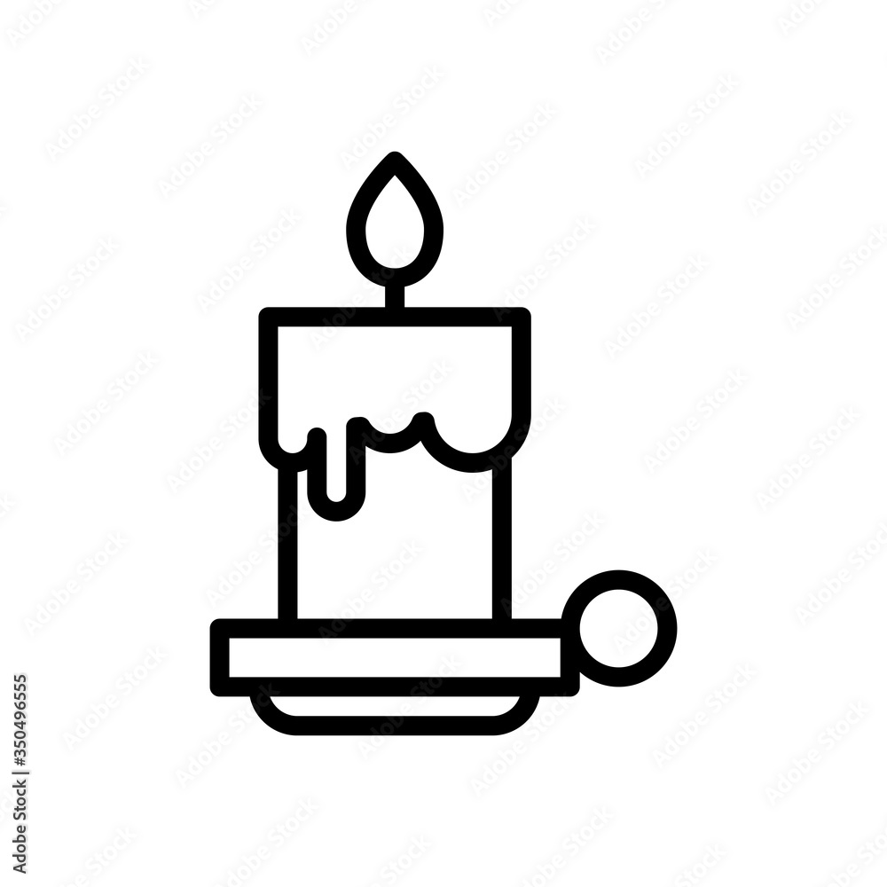 Obraz premium candle line icon