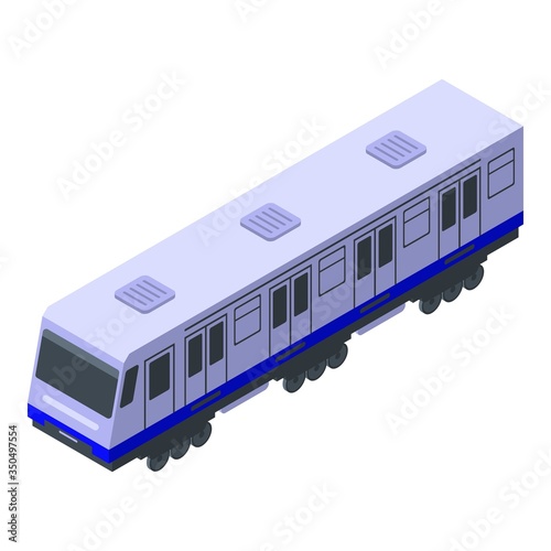Power metro train icon. Isometric of power metro train vector icon for web design isolated on white background