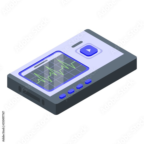 Cardiologist device icon. Isometric of cardiologist device vector icon for web design isolated on white background