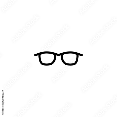 Glasses vector icon in linear, outline icon isolated on white background