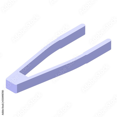 Eye lens forceps icon. Isometric of eye lens forceps vector icon for web design isolated on white background