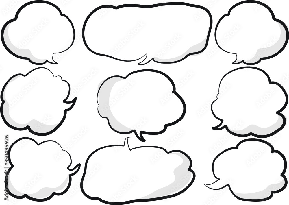 speech bubble set illustration border frame speech bubble set illustration border frame