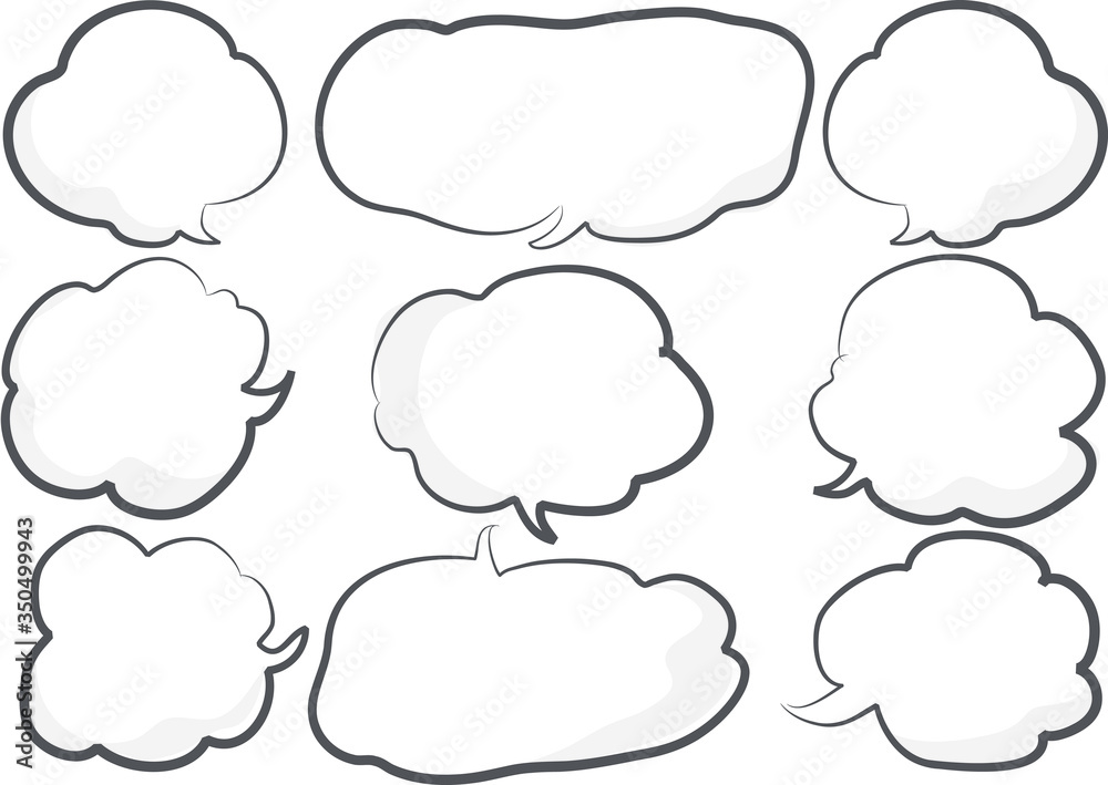 speech bubble set illustration border frame speech bubble set illustration border frame