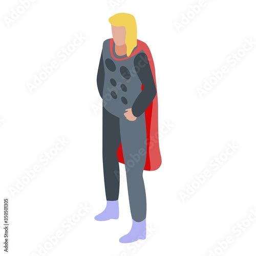 Thor superhero icon. Isometric of thor superhero vector icon for web design isolated on white background