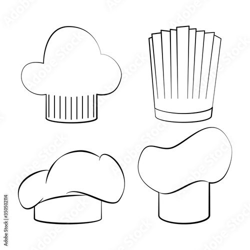 Chef hats icon set vector illustration design
