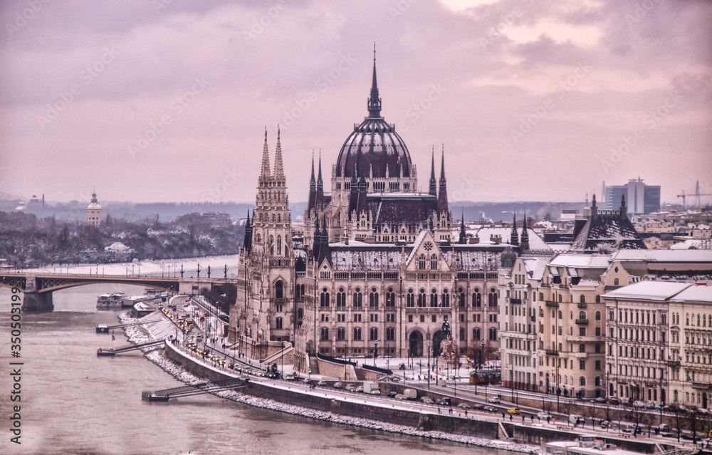 Vista panoramica Parlamento Budapest