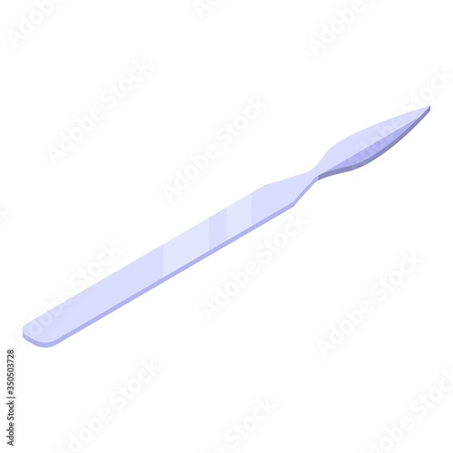 Veterinarian scalpel icon. Isometric of veterinarian scalpel vector icon for web design isolated on white background