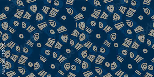 Tribal style abstract tropical night spirit