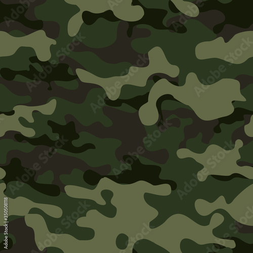  Classic green camouflage. Army background. Military ornament. Print