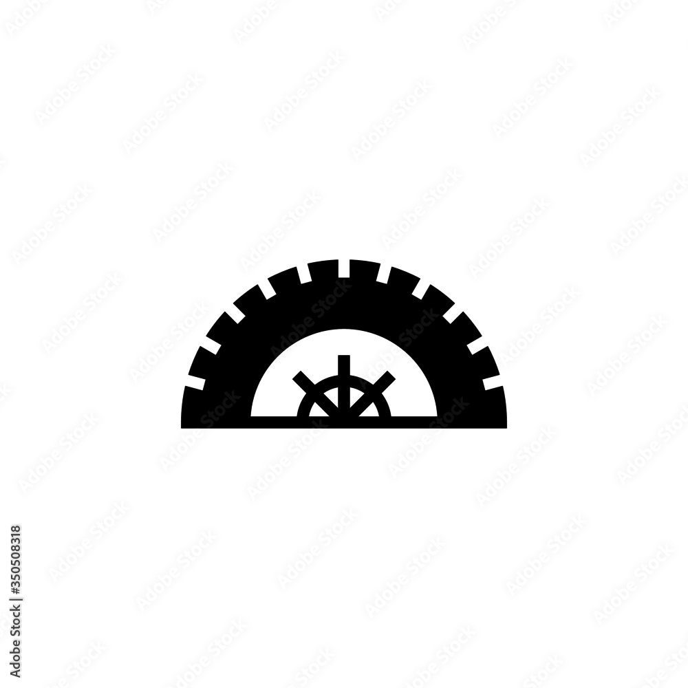 Semicircles vector icon in black solid flat design icon isolated on white background Semicircles vector icon in black solid flat design icon isolated on white background