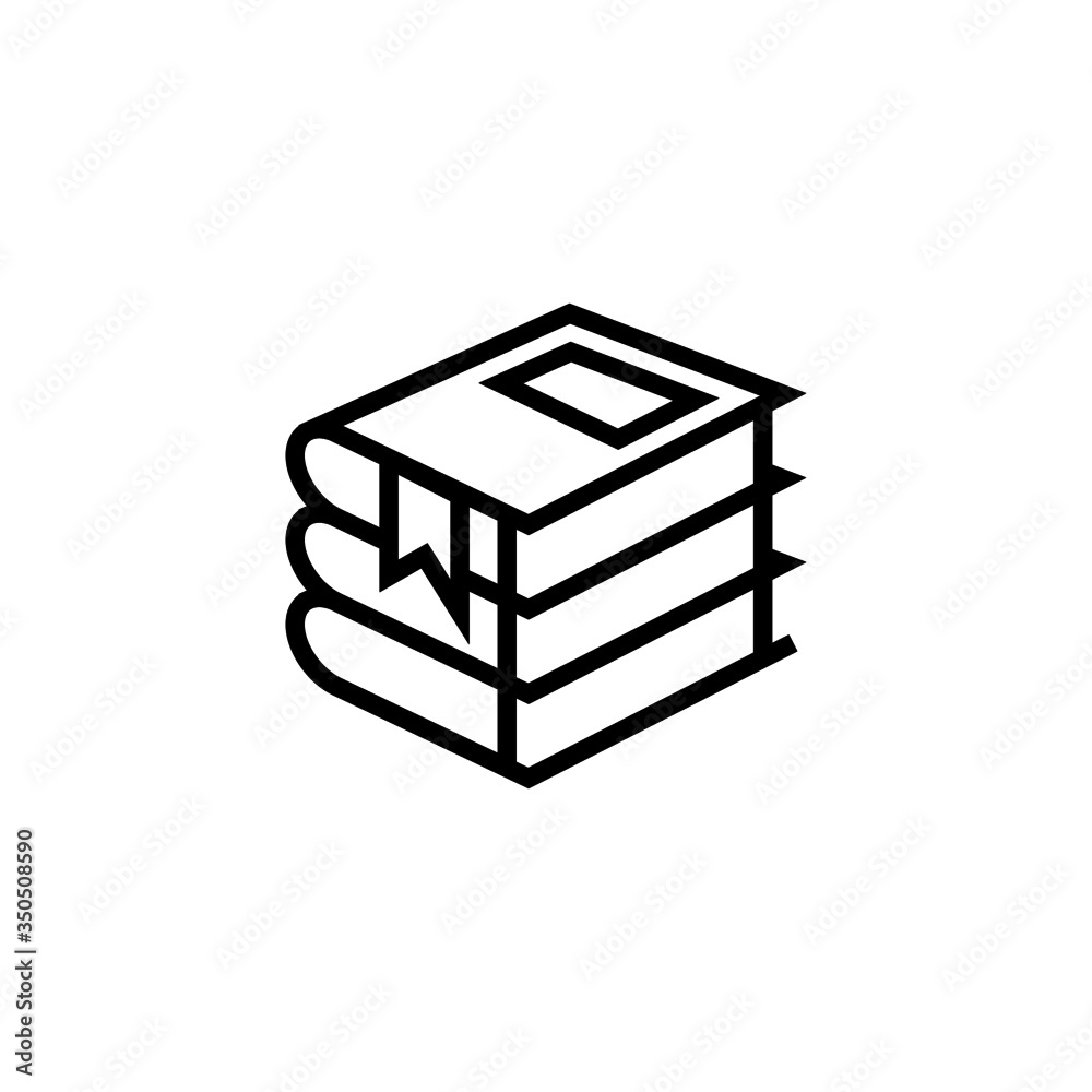 Library vector icon in linear, outline icon isolated on white background Library vector icon in linear, outline icon isolated on white background