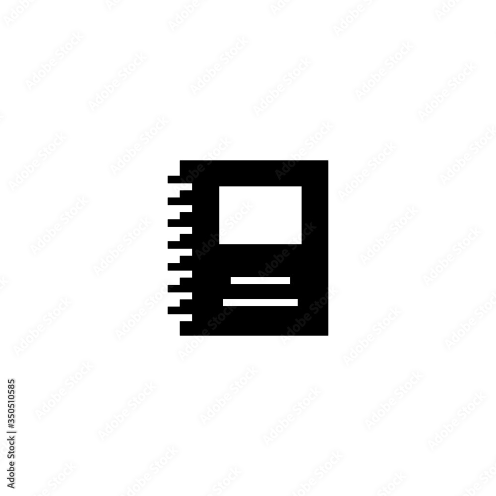 Binding vector icon in black solid flat design icon isolated on white background Binding vector icon in black solid flat design icon isolated on white background