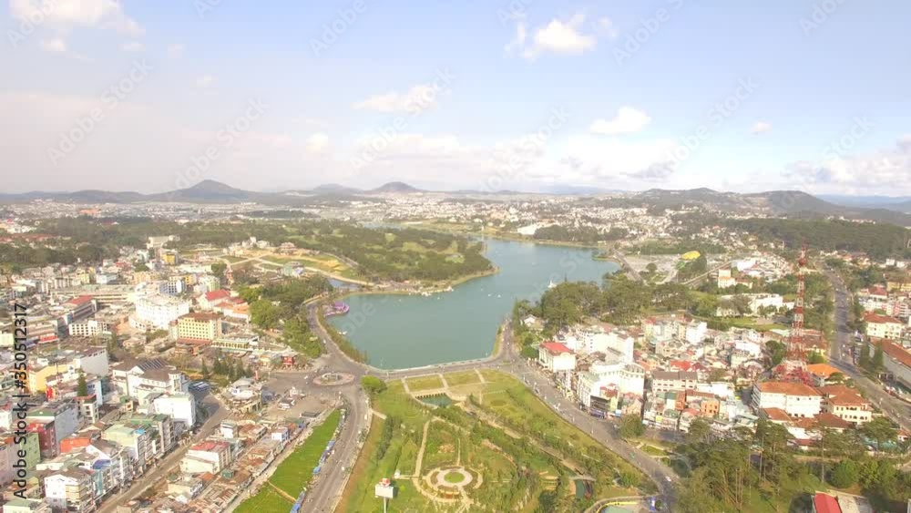 Aerial view of Da Lat city, the capital of Lam Dong province in Vietnam Aerial view of Da Lat city, the capital of Lam Dong province in Vietnam