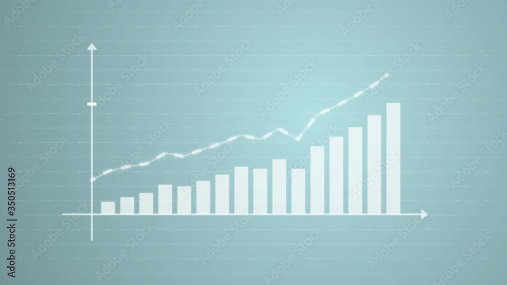animated business graph showing growth 