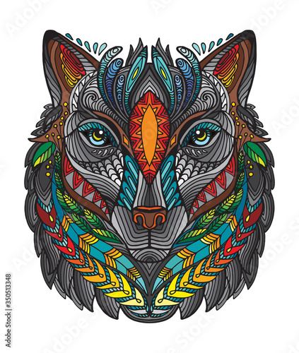 Vector ornamental wolf