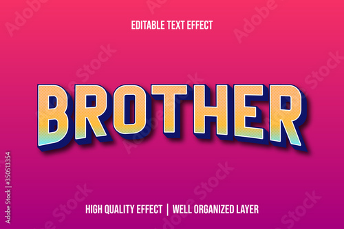 Brother Editable Text Effect Font Style
