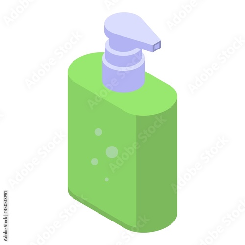 Soap dispenser icon. Isometric of soap dispenser vector icon for web design isolated on white background