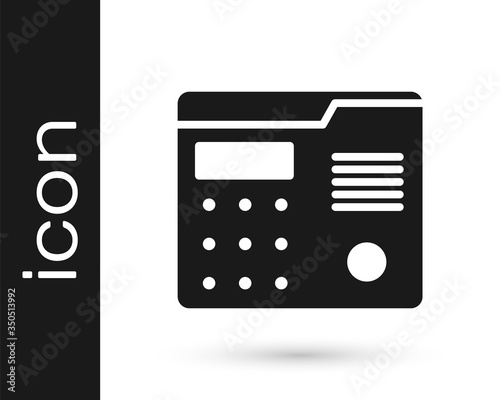 Grey House intercom system icon isolated on white background. Vector