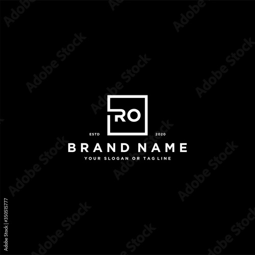 letter RO logo design vector