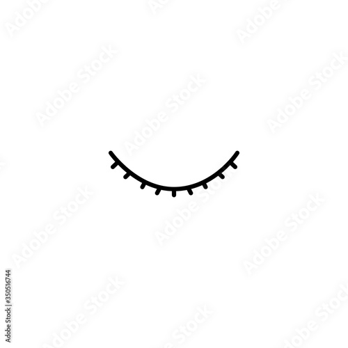 human eyelash icon vector illustration