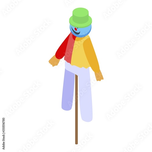 Agriculture scarecrow icon. Isometric of agriculture scarecrow vector icon for web design isolated on white background