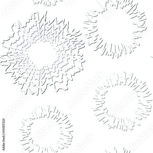 Vector seamless textured pattern with distorted star-like geometrical shapes