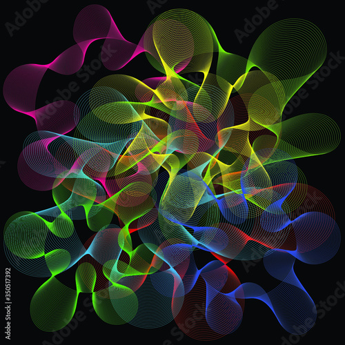 abstract background with colorful wavy structures