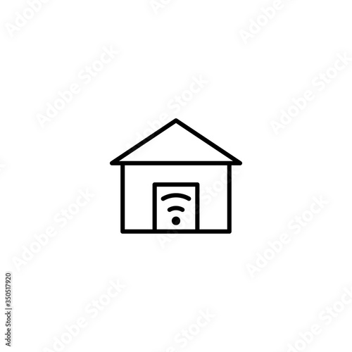 smart home icon vector illustration