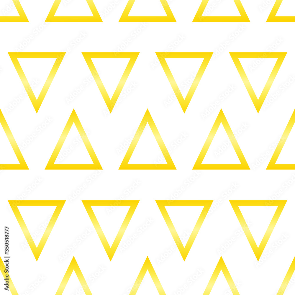 Seamless background of the same golden triangles. Seamless background of the same golden triangles.